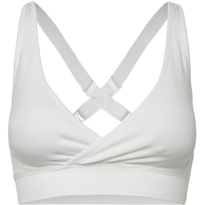 ICANIWILL Soft Seamless Adjustable Sports Bra L WHITE L ICANIWILL Soft Seamless Adjustable Sports Bra L WHITE L