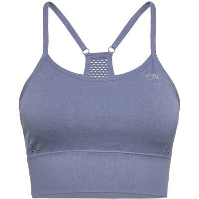 ICANIWILL Queen Mesh Seamless Sports Bra-Metal Blue Melange-Xl M METAL BLUE MELANGE M ICANIWILL Queen Mesh Seamless Sports Bra-Metal Blue Melange-Xl M METAL BLUE MELANGE M
