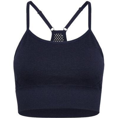 ICANIWILL Queen Mesh Seamless Sports Bra-Metal Blue Melange-Xl L NAVY MELANGE L ICANIWILL Queen Mesh Seamless Sports Bra-Metal Blue Melange-Xl L NAVY MELANGE L