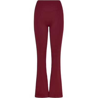 ICANIWILL Ribbed Define Seamless Flared Tights S BURGUNDY S ICANIWILL Ribbed Define Seamless Flared Tights S BURGUNDY S