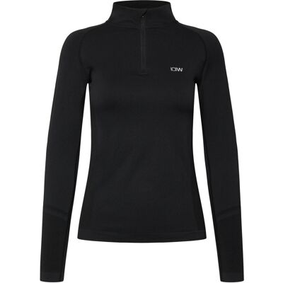 ICANIWILL Define Seamless 1/4 Zip W XS BLACK XS ICANIWILL Define Seamless 1/4 Zip W XS BLACK XS