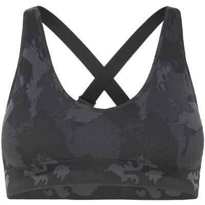 ICANIWILL Camo Seamless V-Neck Sports Bra-Navy Camo-Xxl XS DARK GREY CAMO XS ICANIWILL Camo Seamless V-Neck Sports Bra-Navy Camo-Xxl XS DARK GREY CAMO XS