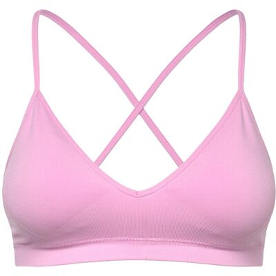 ICANIWILL Smooth Seamless Strappy Sports Bra W XS LAVENDER PINK XS ICANIWILL Smooth Seamless Strappy Sports Bra W XS LAVENDER PINK XS