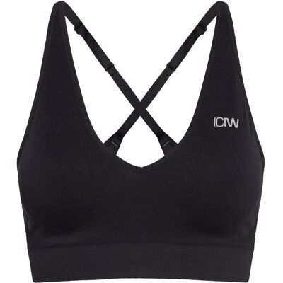 ICANIWILL Sculpt Seamless V-Neck Sports Bra S BLACK S ICANIWILL Sculpt Seamless V-Neck Sports Bra S BLACK S