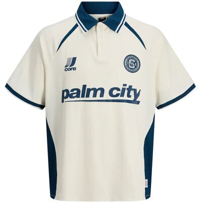 Jack & Jones Jcoclub Ribbed Football Polo Ss L BRIGHT WHITE L Jack & Jones Jcoclub Ribbed Football Polo Ss L BRIGHT WHITE L