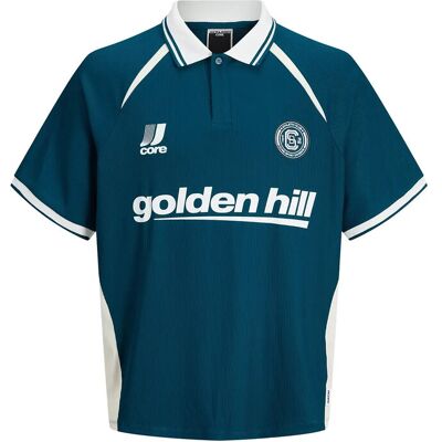 Jack & Jones Jcoclub Ribbed Football Polo Ss S POSEIDON S Jack & Jones Jcoclub Ribbed Football Polo Ss S POSEIDON S