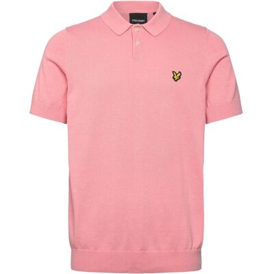 Scott Cotton Short Sleeve Knitted Polo S Y120 PINK GRAPEFRUIT S Scott Cotton Short Sleeve Knitted Polo S Y120 PINK GRAPEFRUIT S