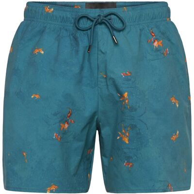 Scott Goldfish Print Swimshort L LAGOON/ ORANGE BLAZE L Scott Goldfish Print Swimshort L LAGOON/ ORANGE BLAZE L