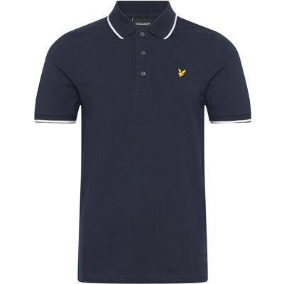 Scott Tipped Polo Shirt L W403 DARK NAVY/ WHITE L Scott Tipped Polo Shirt L W403 DARK NAVY/ WHITE L