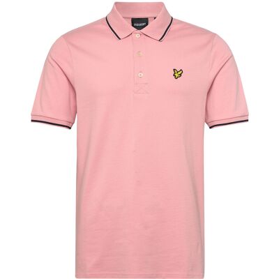 Scott Tipped Polo Shirt M Y165 PINK GRAPEFRUIT/ DARK NAVY M Scott Tipped Polo Shirt M Y165 PINK GRAPEFRUIT/ DARK NAVY M