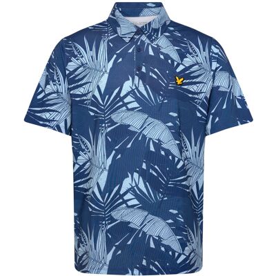 Scott Golf Leaf Print Polo M X856 NAVY PEONY M Scott Golf Leaf Print Polo M X856 NAVY PEONY M