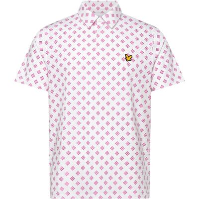 Scott Golf Argyle Print Polo S 626 WHITE S Scott Golf Argyle Print Polo S 626 WHITE S