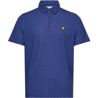 Scott Golf Cross Print Polo S X856 NAVY PEONY S Scott Golf Cross Print Polo S X856 NAVY PEONY S