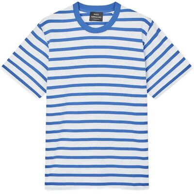 Mads Nørgaard Cotton Jersey Stripe Frode Tee XXL BRIGHT COBALT/WHITE XXL Mads Nørgaard Cotton Jersey Stripe Frode Tee XXL BRIGHT COBALT/WHITE XXL