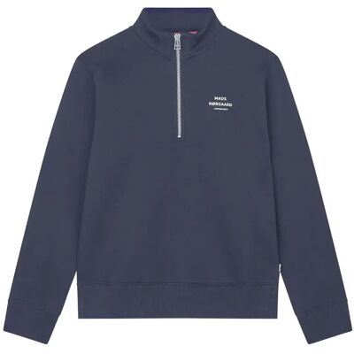 Mads Nørgaard Mix Sweat Crewie Half Zip Sweatshirt 140 SKY CAPTAIN 140 Mads Nørgaard Mix Sweat Crewie Half Zip Sweatshirt 140 SKY CAPTAIN 140