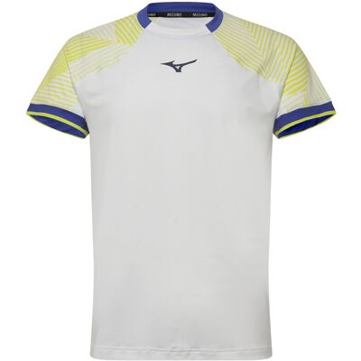 Mizuno Short Sleeve Tee M L WHITE / YELLOW L Mizuno Short Sleeve Tee M L WHITE / YELLOW L