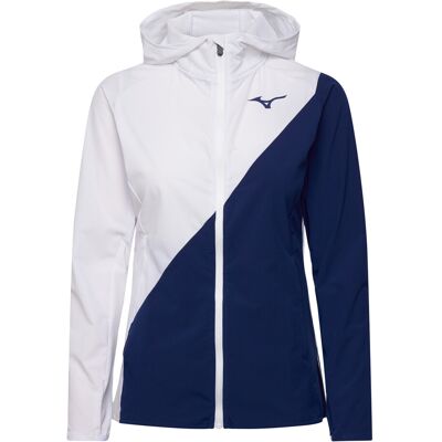 Mizuno Mugen Hooded Jacket (W) M WHITE / ESTATE BLUE M Mizuno Mugen Hooded Jacket (W) M WHITE / ESTATE BLUE M