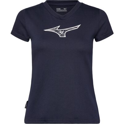 Mizuno Athletics Rb T-Shirt(W) L BARITONE BLUE L Mizuno Athletics Rb T-Shirt(W) L BARITONE BLUE L