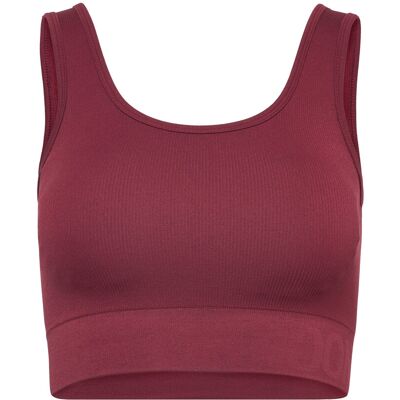 Moonchild Yoga Wear Soft Rib Seamless Crop Top XL BURGUNDY XL Moonchild Yoga Wear Soft Rib Seamless Crop Top XL BURGUNDY XL