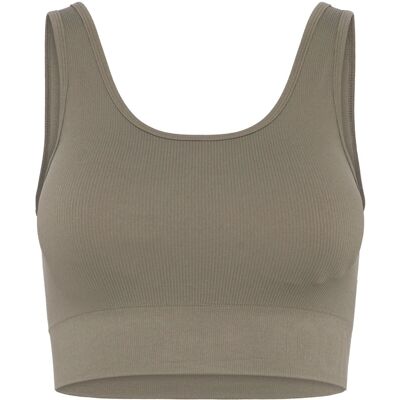 Moonchild Yoga Wear Soft Rib Seamless Crop Top S VINTAGE KHAKI S Moonchild Yoga Wear Soft Rib Seamless Crop Top S VINTAGE KHAKI S
