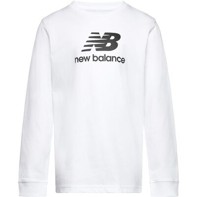New Balance Jersey Stacked Logo Ls Tee 176 NB BRIGHT WHITE 176 New Balance Jersey Stacked Logo Ls Tee 176 NB BRIGHT WHITE 176