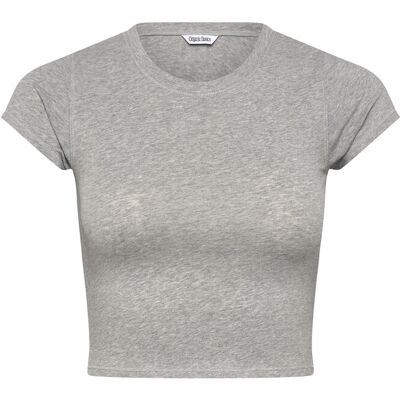 Organic Basics Core Baby Tee XXS GREY MELANGE XXS Organic Basics Core Baby Tee XXS GREY MELANGE XXS