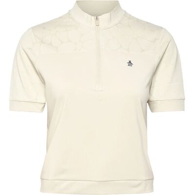 Original Penguin Golf Laser Cut Floral Top S SILVER BIRCH S Original Penguin Golf Laser Cut Floral Top S SILVER BIRCH S