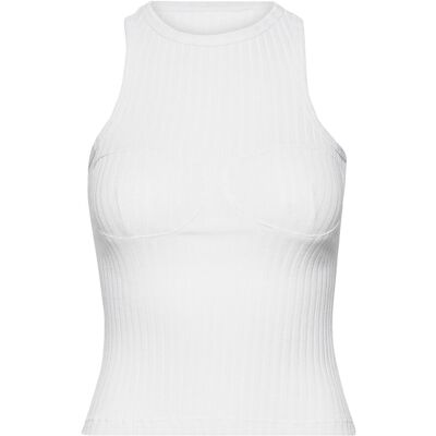 OW Collection Callie Stitch Tank Top L WHITE L OW Collection Callie Stitch Tank Top L WHITE L