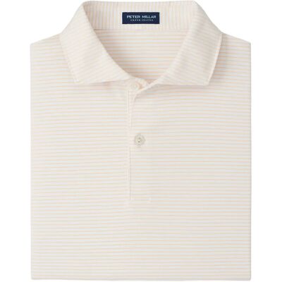 Peter Millar Ballad Performance Jersey Polo - Edwin Spread Coll XXL WHITE / LIGHT ORANGE SORBET XXL Peter Millar Ballad Performance Jersey Polo - Edwin Spread Coll XXL WHITE / LIGHT ORANGE SORBET XXL
