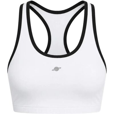 Planet Nusa Racerback1 Power Sports Bra XXS WHITE XXS Planet Nusa Racerback1 Power Sports Bra XXS WHITE XXS