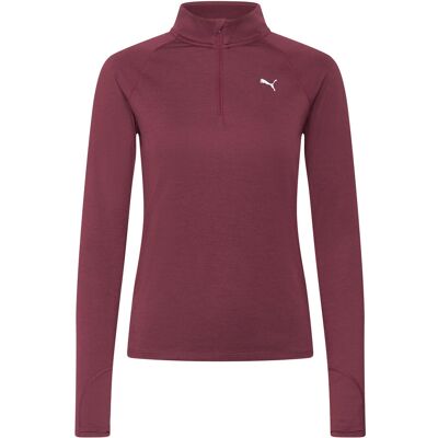 PUMA W Run Velocity Cloudspun 1/4 Zip XL RUBY SHIMMER-HEATHER XL PUMA W Run Velocity Cloudspun 1/4 Zip XL RUBY SHIMMER-HEATHER XL