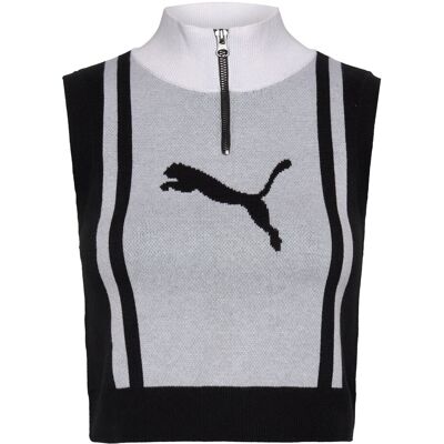 Future.puma.archive Half-Zip Knitted Tank L PUMA BLACK-PUMA WHITE L Future.puma.archive Half-Zip Knitted Tank L PUMA BLACK-PUMA WHITE L