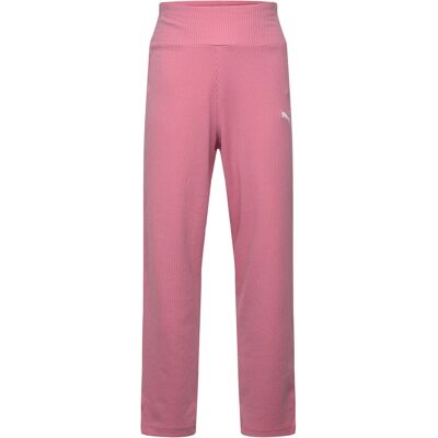 PUMA Ess Elevated High Waist Straight Leg Rib Pants G 116 WILD PINK 116 PUMA Ess Elevated High Waist Straight Leg Rib Pants G 116 WILD PINK 116