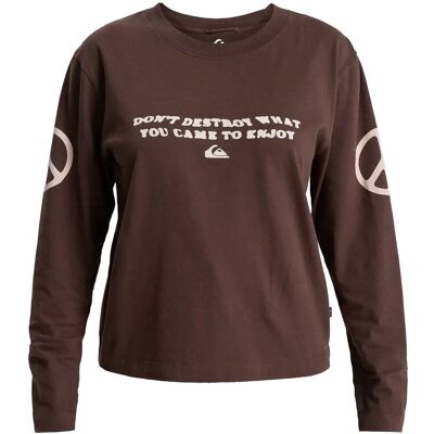 Quiksilver Standard Ls Tee S CHOCOLATE BROWN S Quiksilver Standard Ls Tee S CHOCOLATE BROWN S