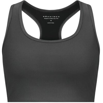 Röhnisch Ribbed R Sportsbra XL DARK SHADOW XL Röhnisch Ribbed R Sportsbra XL DARK SHADOW XL