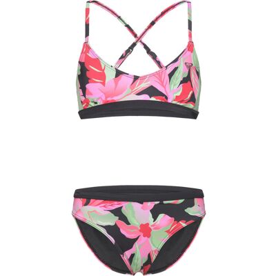 Roxy Active Rg Athletic Tri Set 176 ANTHRACITE THE MOVES FLORAL 176 Roxy Active Rg Athletic Tri Set 176 ANTHRACITE THE MOVES FLORAL 176
