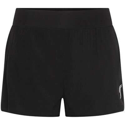 RS Sports Women's Performance Court Shorts - 2 In 1 With Ball Pockets (Black/White,S,St) L BLACK L RS Sports Women's Performance Court Shorts - 2 In 1 With Ball Pockets (Black/White,S,St) L BLACK L