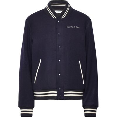 Sporty & Rich Eden Crest Varsity Jacket Mens L DARK NAVY L Sporty & Rich Eden Crest Varsity Jacket Mens L DARK NAVY L