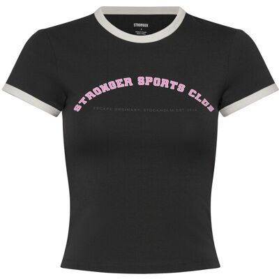 STRONGER Logo Baby Tee L BRISTOL BLACK L STRONGER Logo Baby Tee L BRISTOL BLACK L