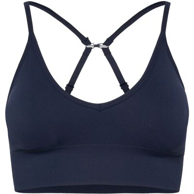 STRONGER Seamless Ribbed Strap Sports Bra L NAVY BLAZER L STRONGER Seamless Ribbed Strap Sports Bra L NAVY BLAZER L
