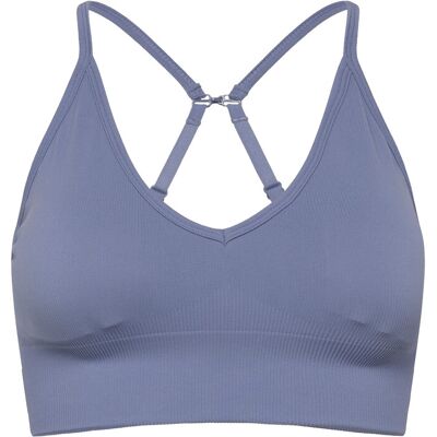 STRONGER Seamless Ribbed Strap Sports Bra L TEMPEST BLUE L STRONGER Seamless Ribbed Strap Sports Bra L TEMPEST BLUE L