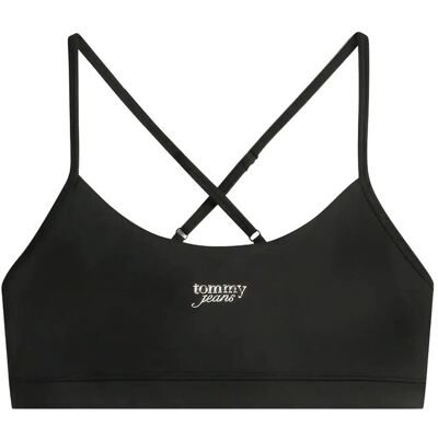 Tommy Jeans Tjw Sp Crp Silver Script Bra M BLACK M Tommy Jeans Tjw Sp Crp Silver Script Bra M BLACK M