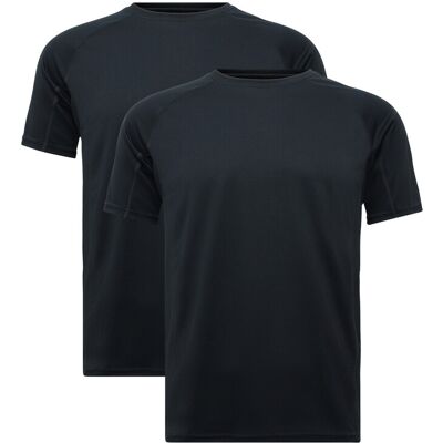 ZEBDIA Men Sports Shortsleeved T-Shirt 2-Pack L BLACK L ZEBDIA Men Sports Shortsleeved T-Shirt 2-Pack L BLACK L