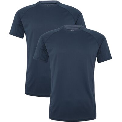 ZEBDIA Men Sports Shortsleeved T-Shirt 2-Pack L NAVY L ZEBDIA Men Sports Shortsleeved T-Shirt 2-Pack L NAVY L
