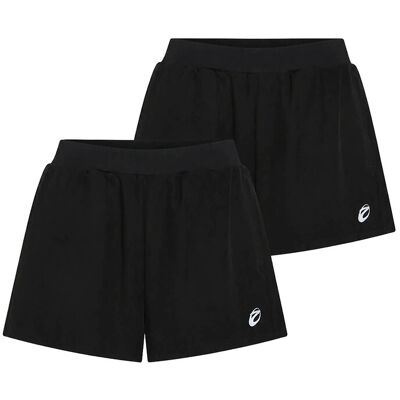 ZEBDIA Women Padel Shorts 2-Pack L BLACK L ZEBDIA Women Padel Shorts 2-Pack L BLACK L