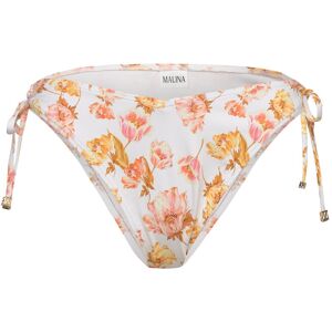 Malina Blanka Printed Drawstring Bikini Bottoms XL CREAM PEONY XL Malina Blanka Printed Drawstring Bikini Bottoms XL CREAM PEONY XL