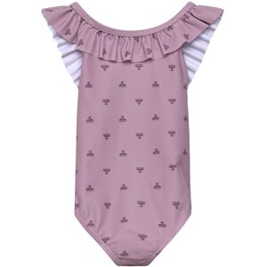 Hummel Hmljr Bee Aop Frill Swimsuit 86 MAUVE SHADOW 86 Hummel Hmljr Bee Aop Frill Swimsuit 86 MAUVE SHADOW 86