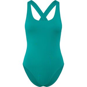 Speedo Solid Scoop Neck Swimsuit S PEACOCK TEAL S Speedo Solid Scoop Neck Swimsuit S PEACOCK TEAL S