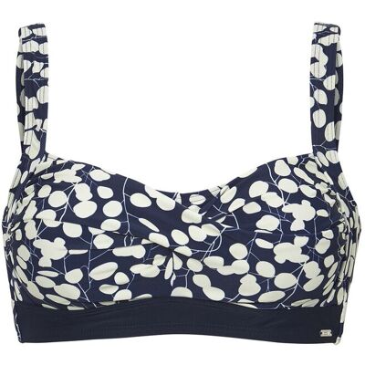 Abecita English Garden Twisted Bikini Bra Navy/White D/E x 100 NAVY/WHITE D/E x 100 Abecita English Garden Twisted Bikini Bra Navy/White D/E x 100 NAVY/WHITE D/E x 100