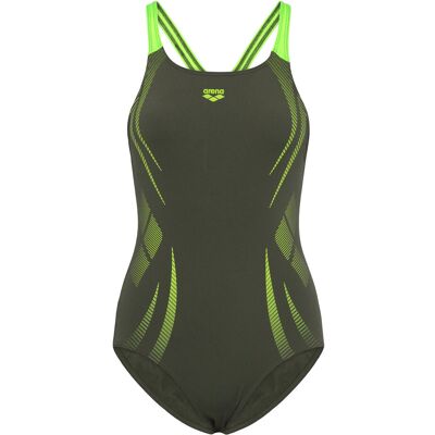 Arena Women's Poseidonia Swimsuit Swim Pro Back Lb 42 DARK SAGE-ARTIC LIME 42 Arena Women's Poseidonia Swimsuit Swim Pro Back Lb 42 DARK SAGE-ARTIC LIME 42